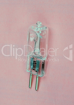 Halogene Lamp on Pink Background