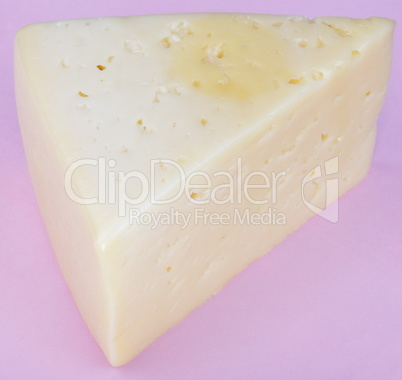 cheese on pink background