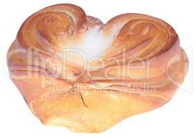 twist bun with heart shape