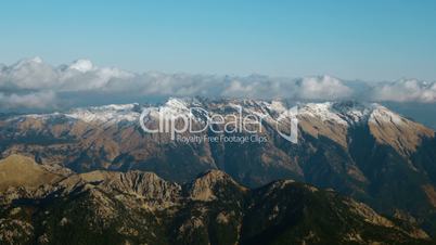 Picturesque aerial view of mountain range