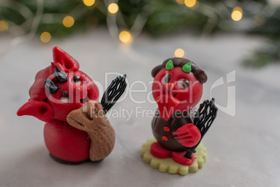 Weihnachtliche Marzipan Figur