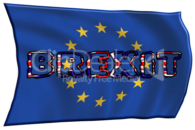 3D-Illustration. Concept Brexit. England and EU