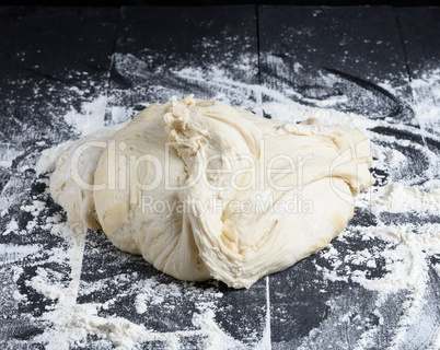 piece of white wheat flour dough