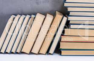 stack of various books on the table