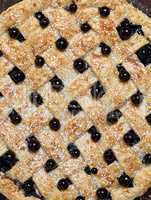 texture of baked black currant pie