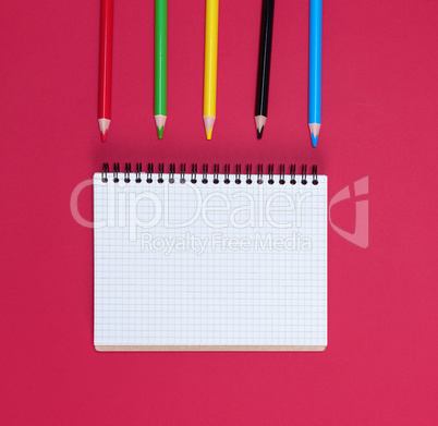 open notebook with empty white sheets