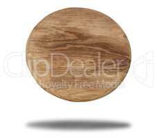 Empty wooden round old kitchen board
