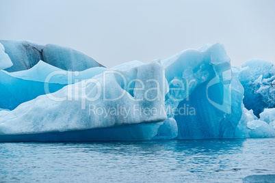 Icebergs in the Jokulsarlon's lake, Iceland