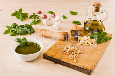 Fresh pesto genovese sauce