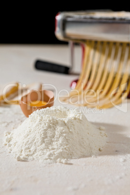 Ingredients for tagliatelle pasta