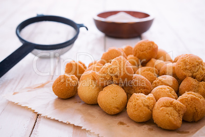 Castagnole typical Italian carnival sweet