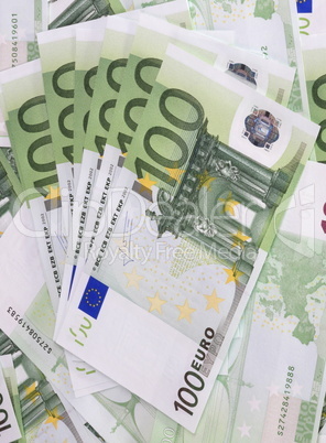 europe euros banknote of hundreds