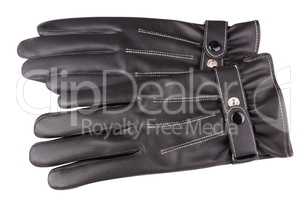 two Leather Gloves Isolated