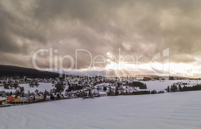 Blick nach Bischofsgrün im Fichtelgebirge