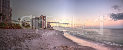 Sunrise over North Gulf Shore Beach along the coastline