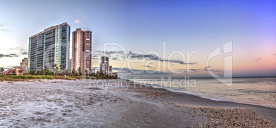 Sunrise over North Gulf Shore Beach along the coastline