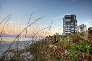 Sunrise over North Gulf Shore Beach along the coastline