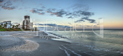 Sunrise over North Gulf Shore Beach along the coastline