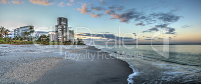 Sunrise over North Gulf Shore Beach along the coastline