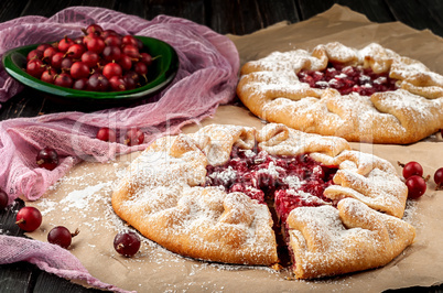 Two of gooseberry galette