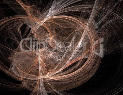 image of one Digital Fractal on Black Color