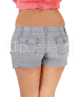 Close up of woman's bottom in shorts