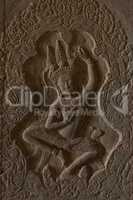 Bas-relief in Angkor Wat of dancing woman