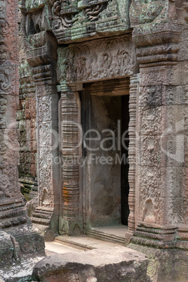 Decorated stone entrance to Ta Som temple