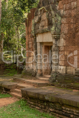 Entrance and steps to stone forest temple