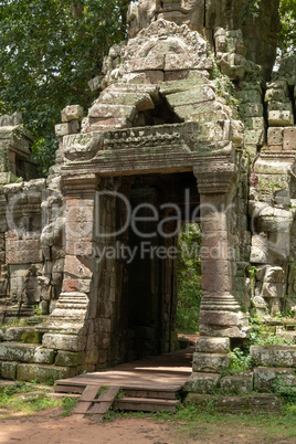 Entrance to Banteay Kdei temple in forest