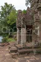 Entrance to Preah Khan temple beside river