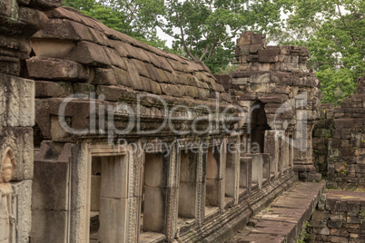 Line of stone windows in Baphuon temple