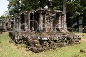 Ruins of Banteay Kdei temple in trees