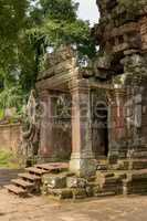 Stone portico in Preah Khan temple ruins