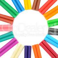 Colorful Modeling Clay Barcode Isolated on White Background