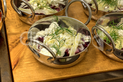 Goat cheese and red beet salad
