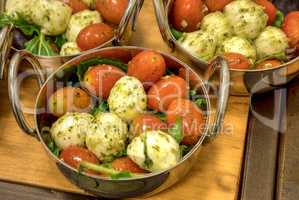 Mozzarella cheese, tomato and basal salad