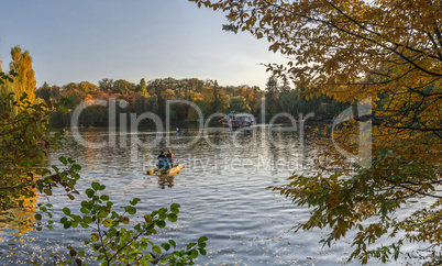 Upper Pond in Sophia Park in Uman, Ukraine