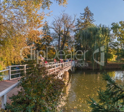 Upper Pond in Sophia Park in Uman, Ukraine