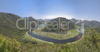 Crnojevica river bend in Montenegro