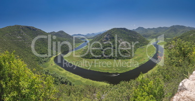 Crnojevica river bend in Montenegro