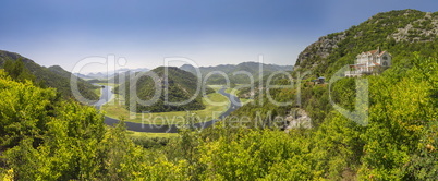 Crnojevica river bend in Montenegro