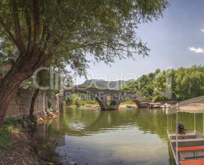 Old Bridge over Crnojevica river in Montenegro