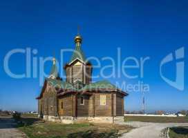Unfinished wooden church in Ukraine
