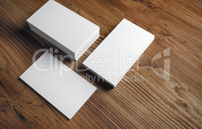 White business cards