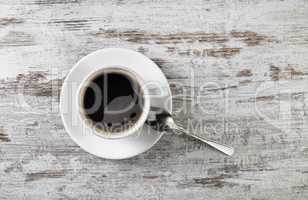 Coffee cup, spoon