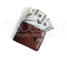 Wallet with dollars