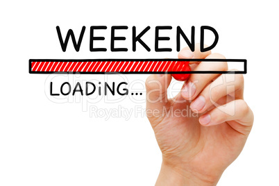 Waiting For The Weekend Loading Bar Concept
