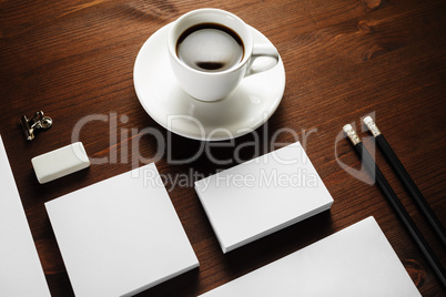 Blank stationery mockup