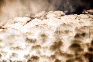 dramatic sky with dark clouds